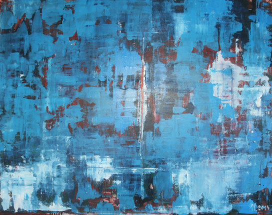 Abstrakt Blau  
Acryl auf Leinwand 
120 x 100 cm